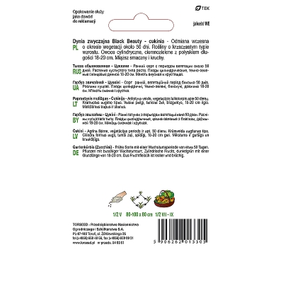 CUKINIA Black Beauty nasiona WCZESNA